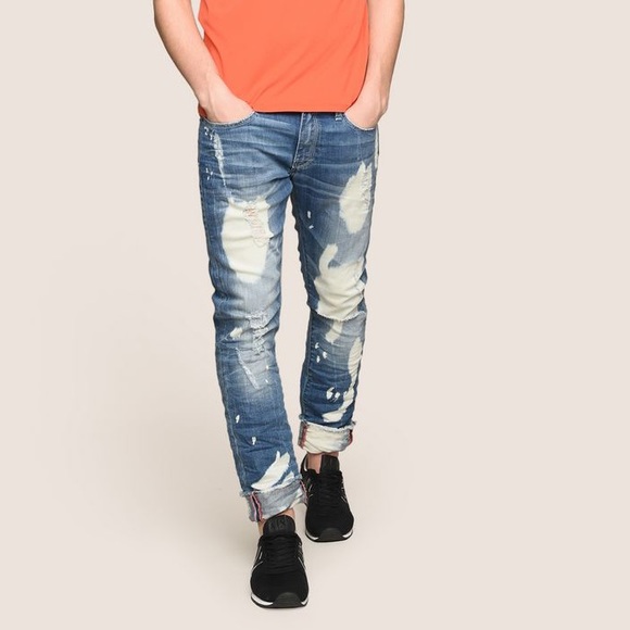 Armani Exchange Slim-fit Ultra Bleachd Indigo Jean